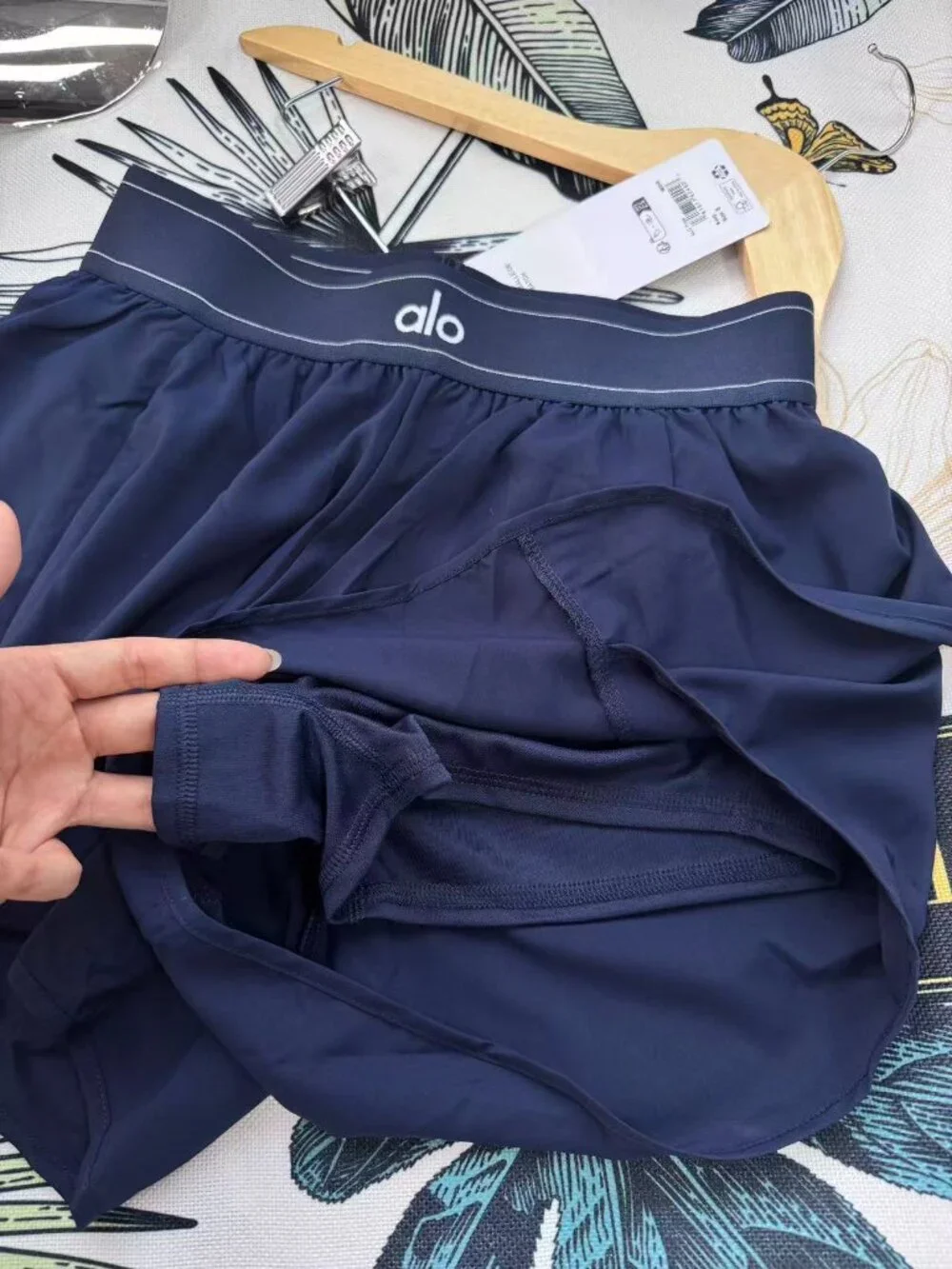NWT🌹Alo Yoga Match Point Short Navy Blue - High Waist Athletic Tennis Shorts